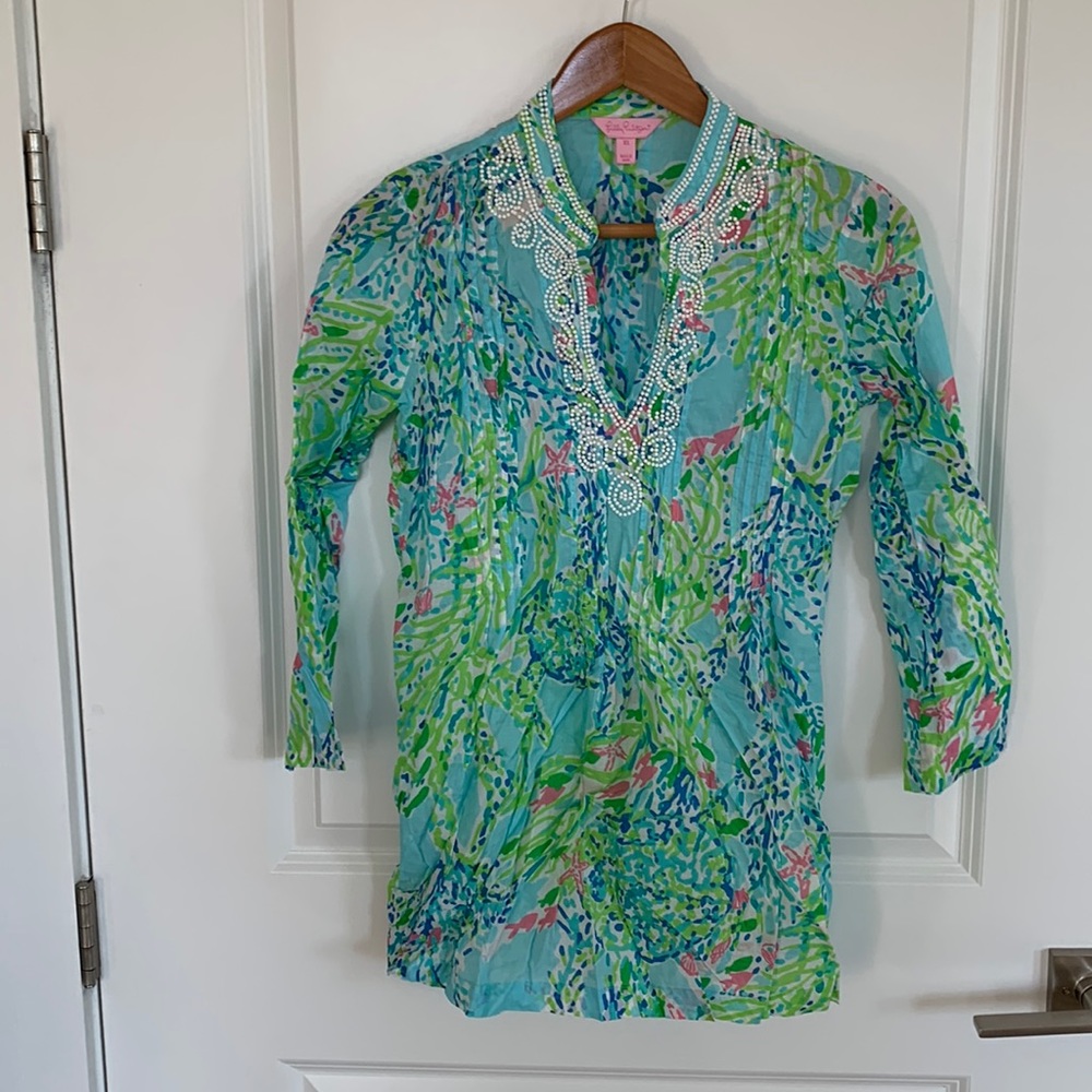 Lilly Pulitzer beaded tunic size xs